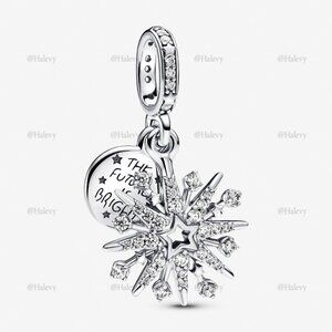Pandora Sparkling Firework Double Dangle Charm